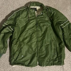 Towncraft Green Windbreaker Jacket with Relaxed Fit